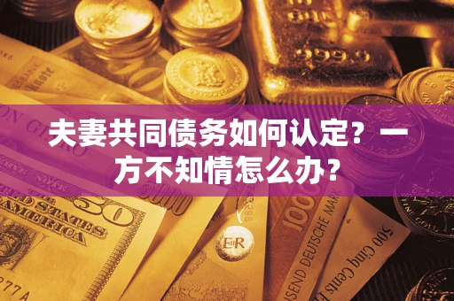 北京夫妻共同债务如何认定？一方不知情怎么办？