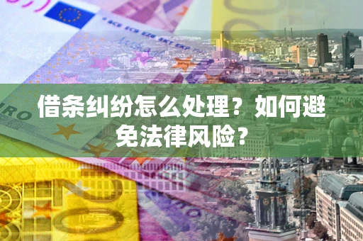 北京借条纠纷怎么处理？如何避免法律风险？
