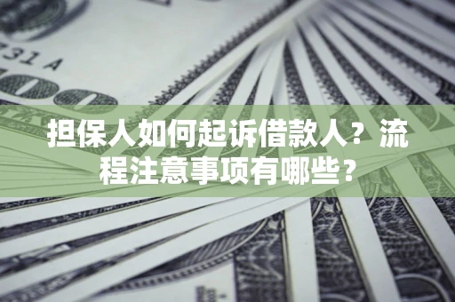 北京担保人如何起诉借款人？流程注意事项有哪些？